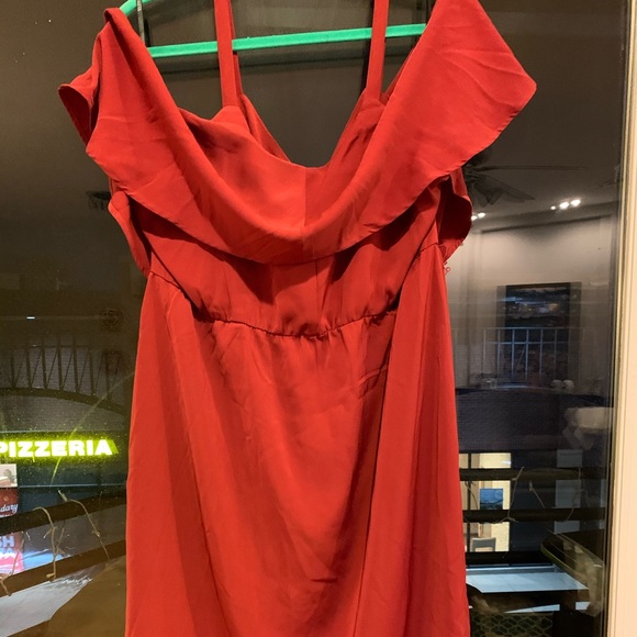 Eloquii Wrap Skirt Cold Shoulder Dress - Picture 6 of 7